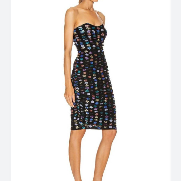 New retrofete black strapless rachel dress size M - Picture 1 of 7